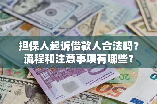 北京担保人起诉借款人合法吗？流程和注意事项有哪些？