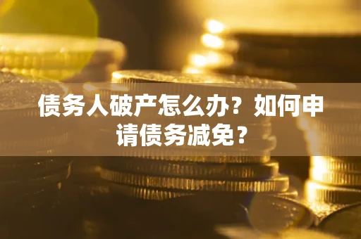 北京债务人破产怎么办？如何申请债务减免？