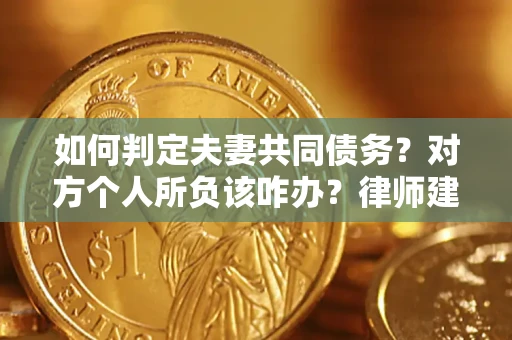 北京如何判定夫妻共同债务？对方个人所负该咋办？律师建议