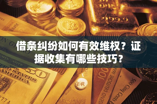北京借条纠纷如何有效维权？证据收集有哪些技巧？
