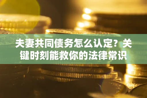 北京夫妻共同债务怎么认定？关键时刻能救你的法律常识