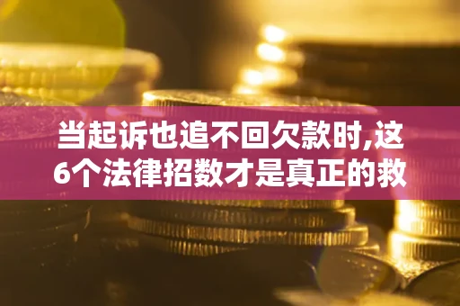 北京当起诉也追不回欠款时,这6个法律招数才是真正的救命稻草